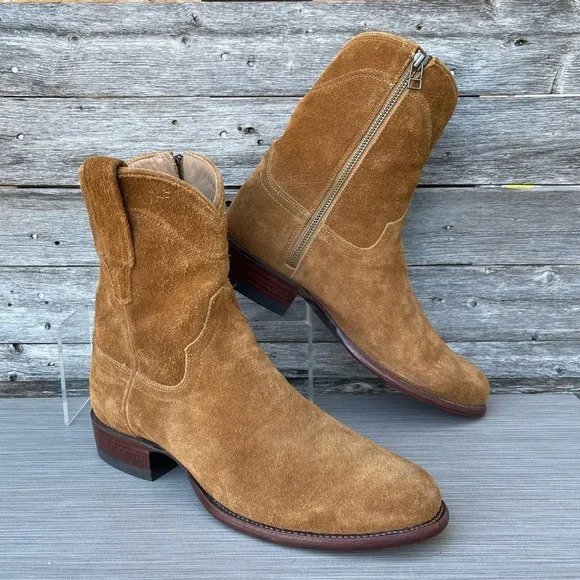 Suede Western Boots